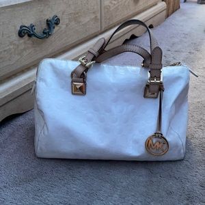 Beautiful white patent MK Kors purse.